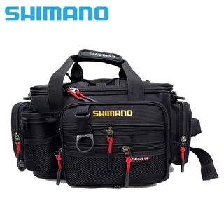 SHIMANO ใหม่ กระเป๋าคาดเอว ผ้าแคนวาส ความจุสูง Y7 18*23*36 ซม. อเนกประสงค์ สําหรับใส่เหยื่อตกปลา