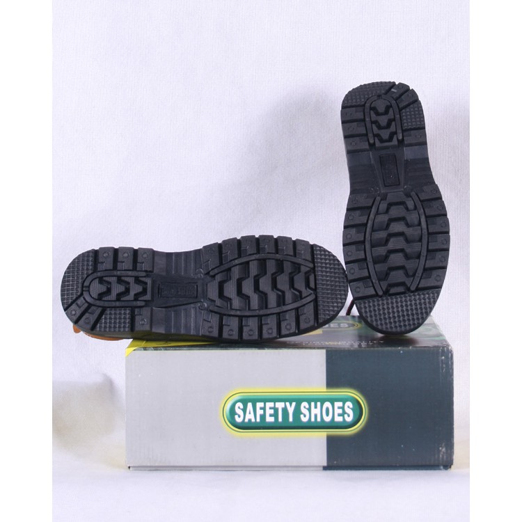 รองเท้าเซฟตี้ หนังกลับ หุ้มข้อ  #031 หัวเหล็ก พื้นเสริมแผ่นเหล็ก safety shoes
