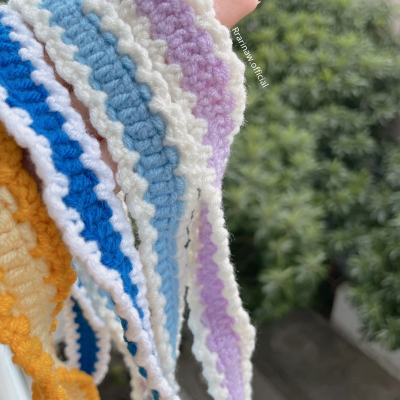 โบว์ผูกผมเล็กๆน่ารักๆ โบว์ผูกผมไหมพรม โบว์มัดผมสไตล์เกาหลีเกาใจ💗🫶🏻 - รูปที่ 2