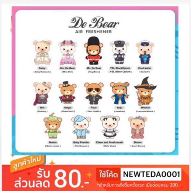 แผ่นน้ำหอมปรับอากาศ KAKAO กลิ่น Peachy peach