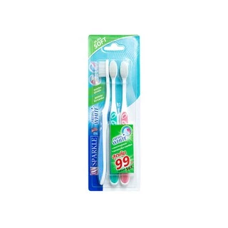 [แพ็ค 3] SPARKLE แปรงสีฟัน รุ่น FRESH WHITE TOOTHBRUSH คละสี (10SK00079X3)