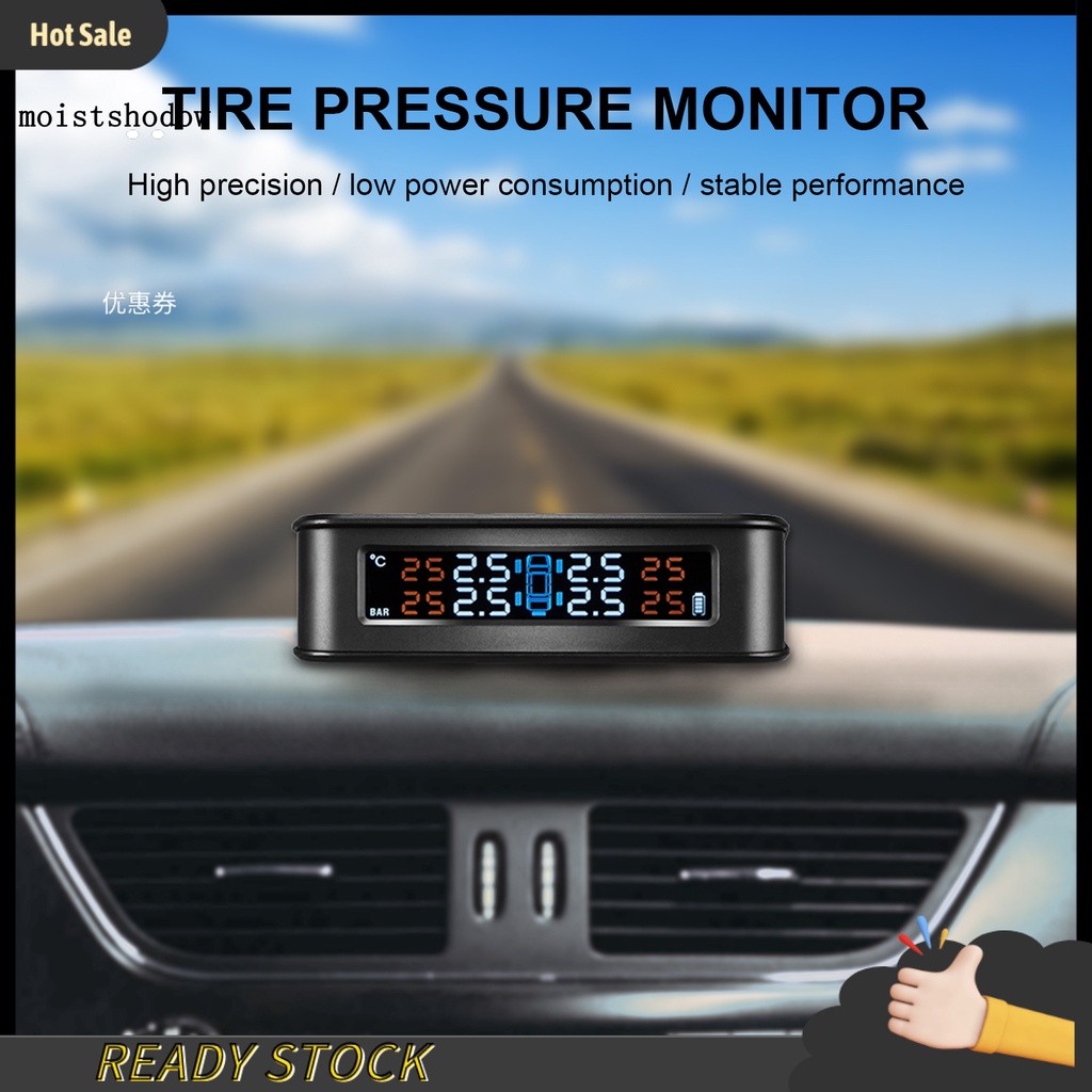 MW Black TPMS Tyre Pressure Monitor Long Standby Time Tire Pressure
