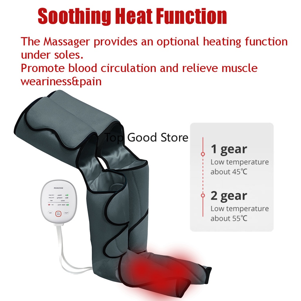 Air Compression Leg Foot Massager Vibration Infrared Therapy Arm Waist