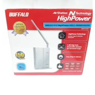 [ ใส่ OFFI198 ลด15%] Buffalo AirStation N-Technology Wireless-N150  ADSL2&amp; MODEM ROUTER