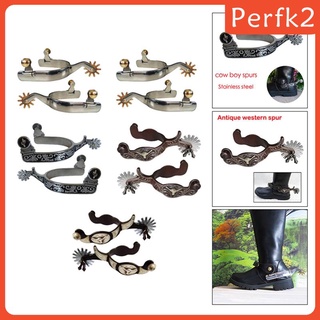 [perfk2] 2x Horse Spurs Anti Rust Western Style Spur for Competition Equipments