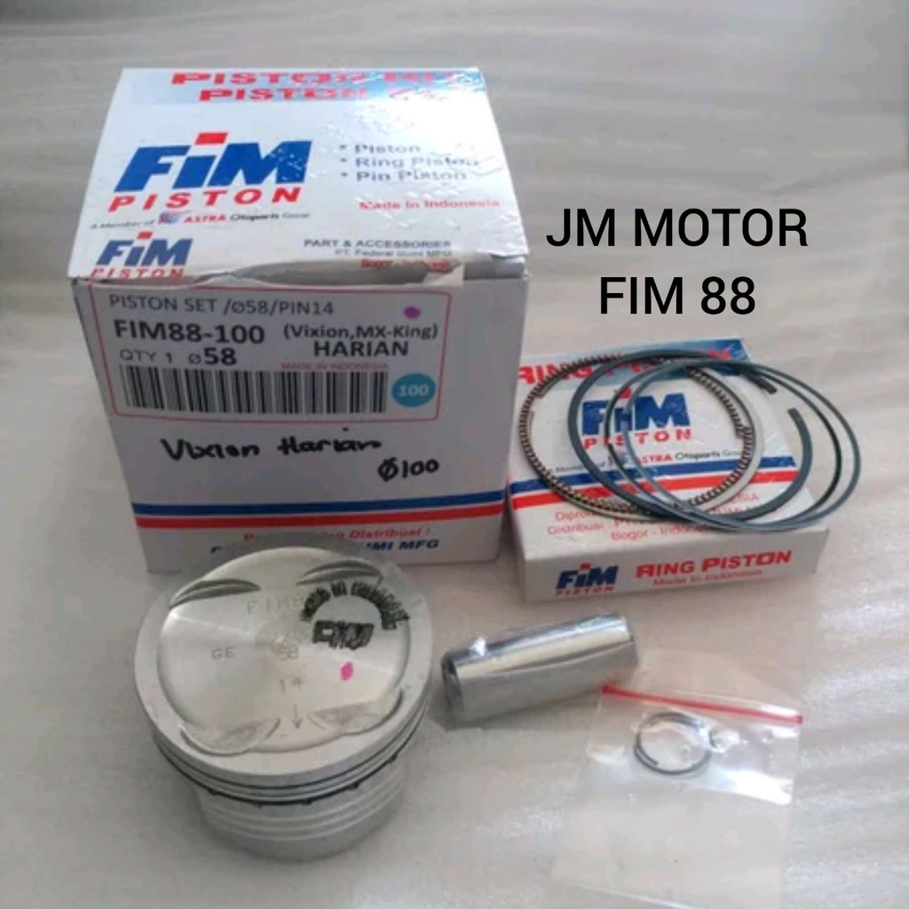 PISTON KIT VIXION MX KING150CC DAILY FIM 88