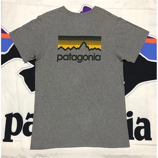 เสื้อแขนสั้น ผ้าฝ้าย พิมพ์ลายภูเขาปีนเขา Patagonias Bata สีรุ้ง แฟชั่นสําหรับผู้ชาย