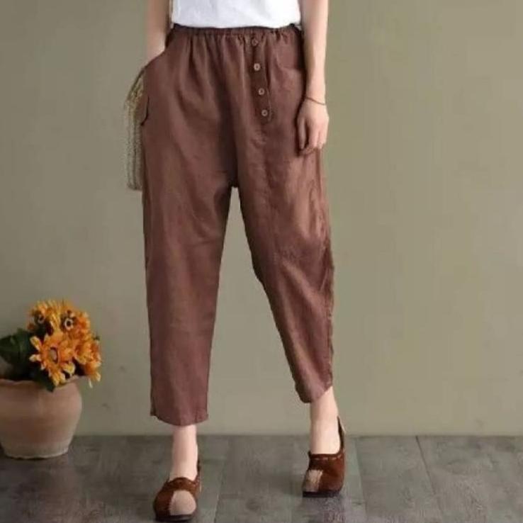 BUGGY กางเกงขายาวลําลองทรงหลวมสําหรับผู้หญิง