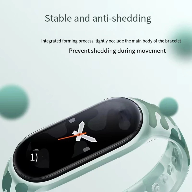 สายนาฬิกาข้อมือซิลิโคน แบบนิ่ม ลายพราง สีสันสดใส สําหรับ Xiaomi Miband Mi Band 3 4 5 6 7