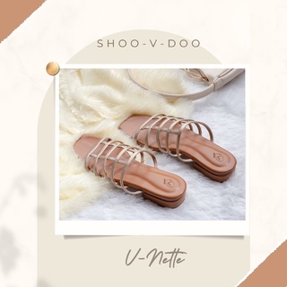 ลดเพิ่ม 50%(เก็บโค้ดหน้าร้าน) รองเท้าแฟชั่น สำหรับผู้หญิง รุ่น V-NETTE by SHOOVDOO สี metal