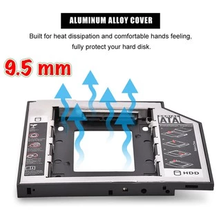 🚀ส่งเร็ว🚀 Tray SATA HDD SSD Enclosure Hard Drive Caddy Case 9.0 9.5 12.7 mm Second HDD Candy Laptop Notebookถาดแปลง