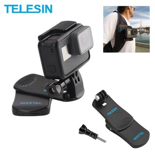 Telesin คลิปหนีบกระเป๋าเป้สะพายหลัง 360 องศา สําหรับกล้อง GoPro HERO 11 10 9 8 7 6 5 Insta360 DJI OSMO ACTION