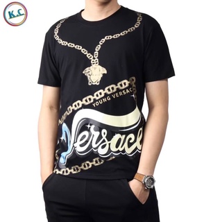 versace เสื้อยืดแขนสั้น