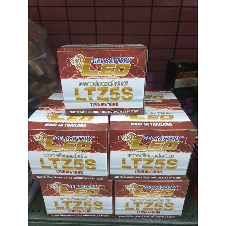 แบตรถมอเตอร์ไซค์ LEO LTZ5S  5 แอมป์ (12V5Ah) แบตแห้ง