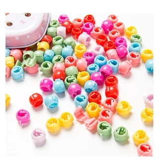 Fashion ลูกปัดติดผม ตกแต่งผม สีสันสดใส ยุค 90 (10 เม็ด) พร้อมส่งจากไทย Q-30
