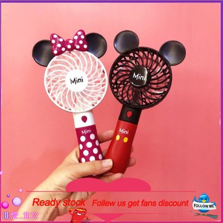 แฟนมินิ Mickey Minnie พัดลมมือถือ Creative พัดลม USB