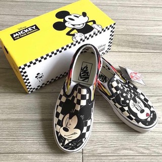 Vans Slip-On Disney x Micky Mouse (พร้อมกล่อง) ✅จ่ายเงินปลายทางได้