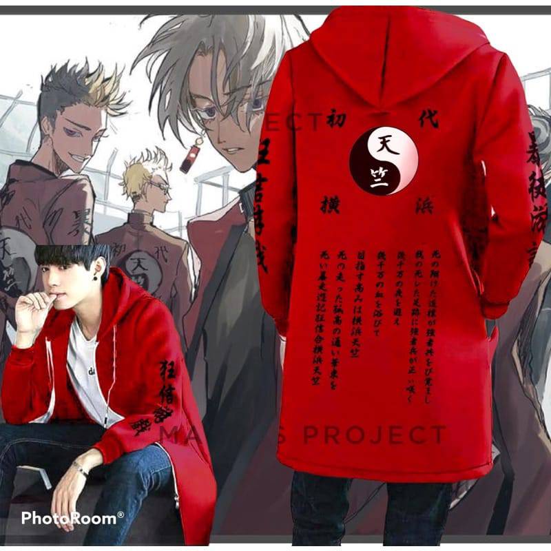 Mikey Robe Tokyo Revengers Tenjiku Robe อะนิเมะ Gank โตเกียว Manji Touman คอสเพลย์ Mikey Hoodie แจ็ค