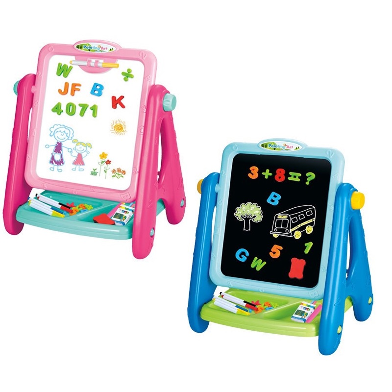 กระดานเขียนลบ 2 ด้าน พร้อมแม็กเน็ต และอุปกรณ์ครบชุด