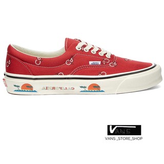 VANS ERA OG LX PAISLEY FERN RED WHITE SNEAKERS สินค้ามีประกันแท้