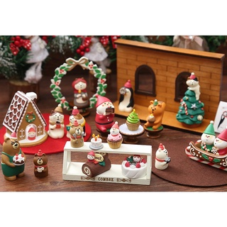 ตุ๊กตาฟิกเกอร์ Miracleson Christmas Scene Santa Reindeer Groceries zakka decole ขนาดเล็ก สําหรับตกแต่งสวน