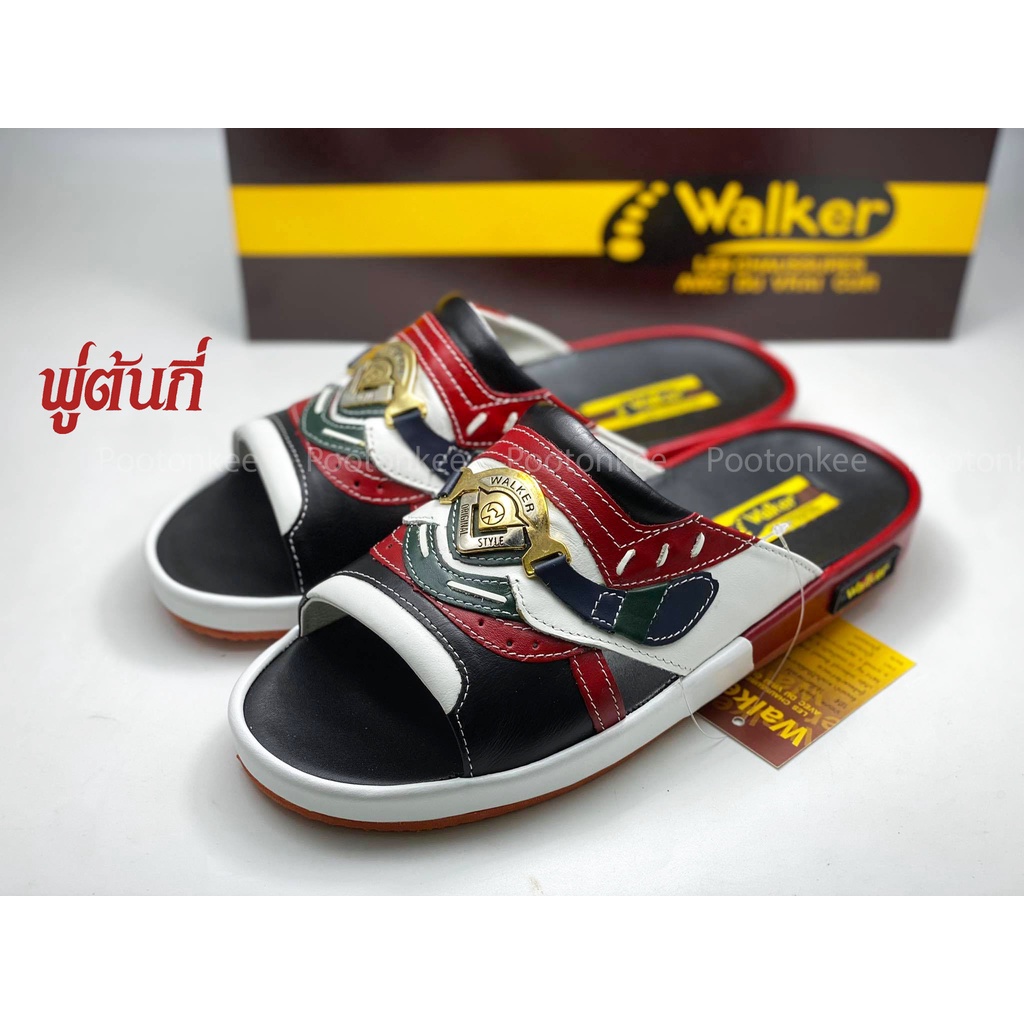 WALKER รุ่น N5240 รองเท้าแตะผู้ชาย วอคเกอร์ ทรงเทวิน ของแท้ สีแดง Size 39-45