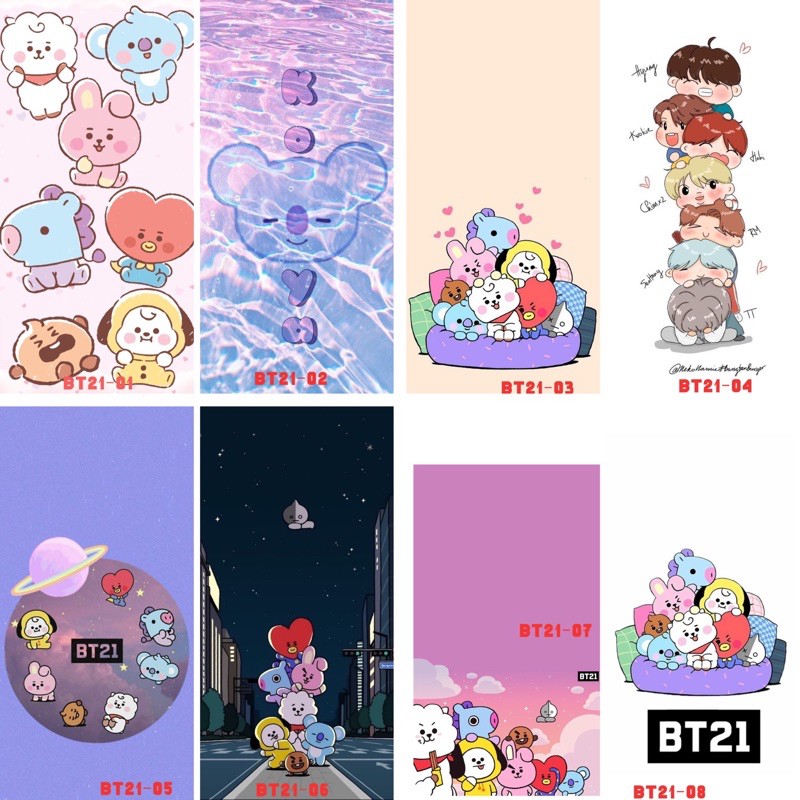 Bt21 เคส samsung j2 pro 2018 j4 2018 j6 j8 j4 plus j6 plus เคสกระจกพรีเมี่ยมแบบกําหนดเอง