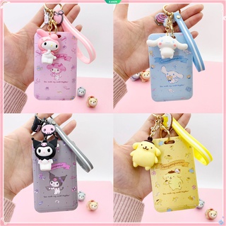 เคสพวงกุญแจพลาสติก ลายการ์ตูนอนิเมะ Cinnamoroll Kuromi My Melody Purin Dog Kt Cat น่ารัก พร้อมสายคล้อง WT411