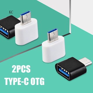 ☿ตัวแปลงความเร็วสูง ตัวผู้ เป็นตัวเมีย Type-C เป็น USB OTG สําหรับแฟลชไดรฟ์ เมาส์ 2 ชิ้น