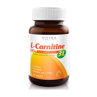 VISTRA L Carnitine 500mg plus 3L L-Carnitine LCarnitine สทร้า แอล-คาร์นิทีน 500 มก. พลัส 3 แอล