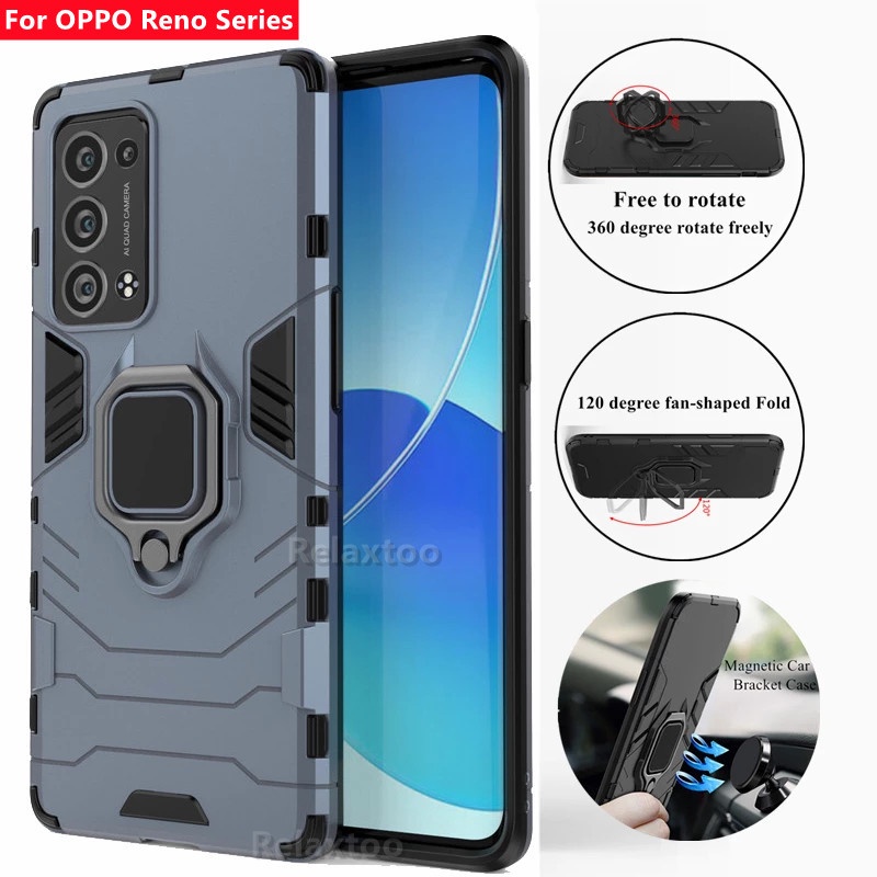 Armor Case For OPPO Reno6 Pro Reno 6 Pro Z 5 Pro F 5F 4F 6Pro 6Z Reno6Pro 5G Shockproof Phone Case Hard Cover Caseing