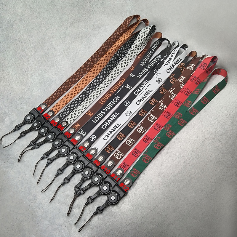 สายคล้องคอโลโก้แบรนด์หรู 2 In 1 พวงกุญแจป้ายชื่อผู้ถือป้าย อุปกรณ์เสริมมือถือแหวน - รูปที่ 7