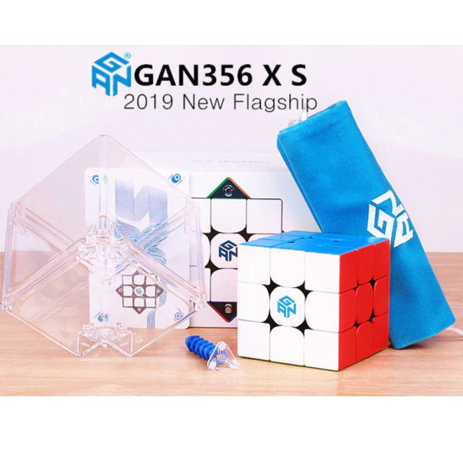 Rubik 3x3 GAN 356 XS พร้อมแม่เหล็กฟรี GAN LUBE 2ml