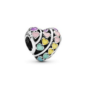 (พร้อมส่ง)*New*Pandora Rainbow Hearts Charm