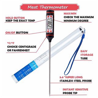 เทอร์โมมิเตอร์วัดอุณหภูมิอาหาร มีให้เลือก 2 สี WELMART เครื่องวัดอุณหภูมิในอาหาร เครื่องวัดอุณหภูมิอาหาร