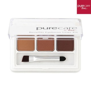 PURE CARE EYEBROW &amp; LINER KIT พาเล็ตตกแต่งคิ้วสวย และเขียนขอบตา ในรูปแบบเนื้อฝุ่น 3 เฉดสี ติดทนนาน