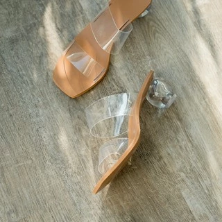 SHOPCARROT_STORE : BUBBLE CLEAR รองเท้าส้นแก้วสูง 2 นิ้ว ใส่สบาย พร้อมส่ง