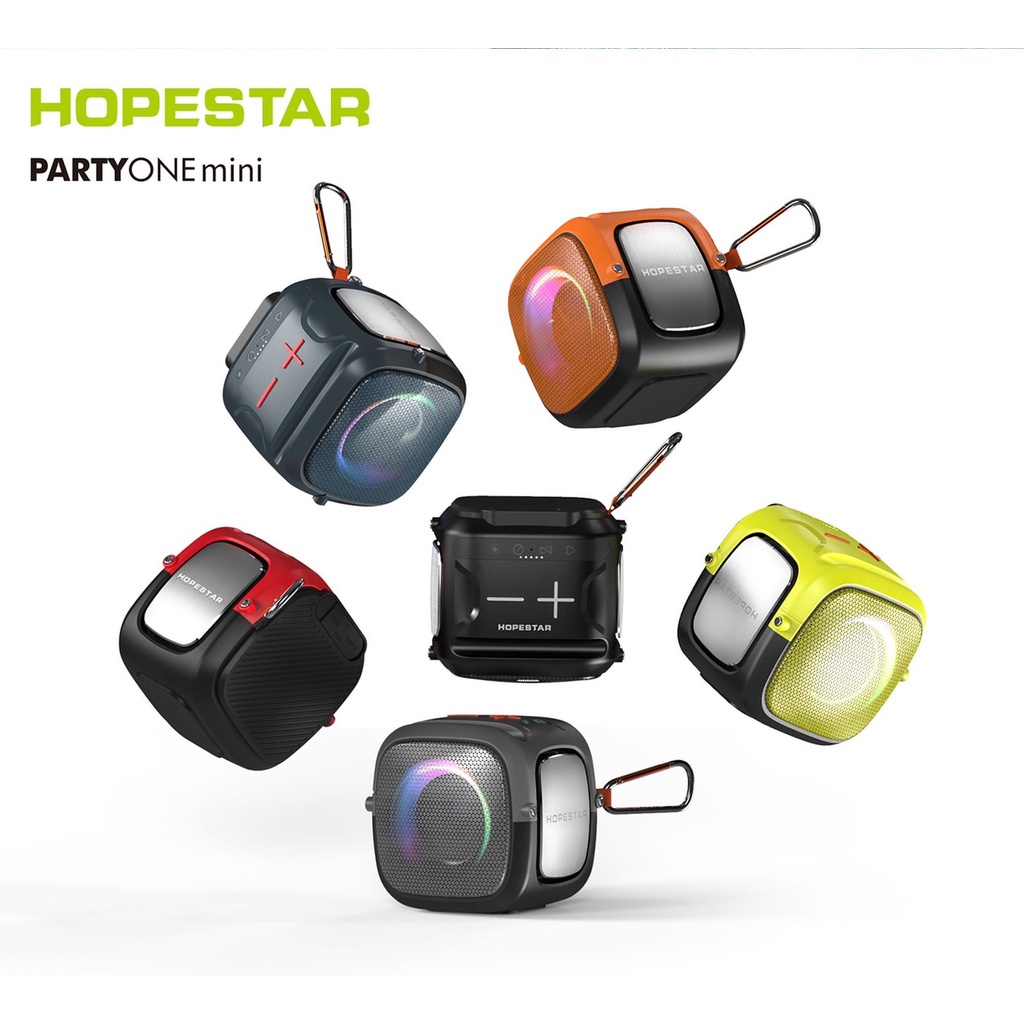 SY-Hopestar party one mini ลำโพงบลูทูธแบบพกพา เสียงดี เบสหนัก เชื่อม2ตัวได้ มีไฟ ของแท้100%