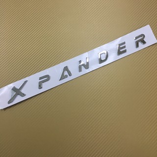 โลโก้* X-PANDER ติดฝากระโปรงหน้า  มิตชูบิชิ ขนาด* 36.3x3.5cm ตัวอักษรแยก สีเงินชุบโครเมี่ยม