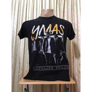 เสื้อยืดผ้าฝ้าย เสื้อวง YOU ME AT SIX CAVALIER YOUTH TOUR Size M มือ2