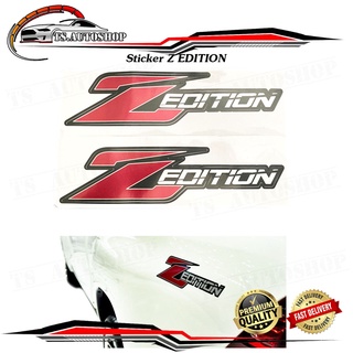 สติ๊กเกอร์ sticker Z - EDITION พื้นดำ Z แดง (ตามรูป) สติ๊กเกอร์ ติด toyota hilux revo zedition