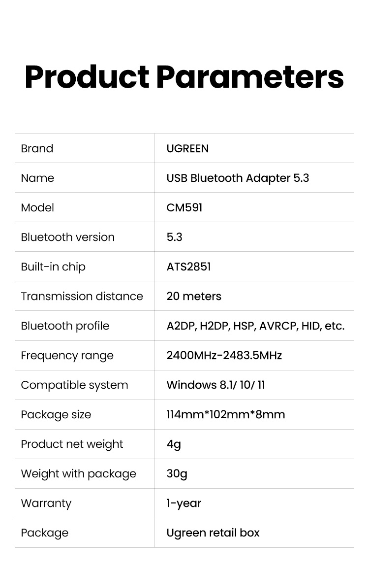 UGREEN/BASEUS Bluetooth 5.3 Adaptateur - Batna Algérie