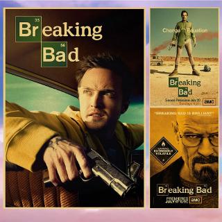 โปสเตอร์ภาพจิตรกรรมลาย Breaking Bad สําหรับติดตกแต่งผนังห้องนั่งเล่น