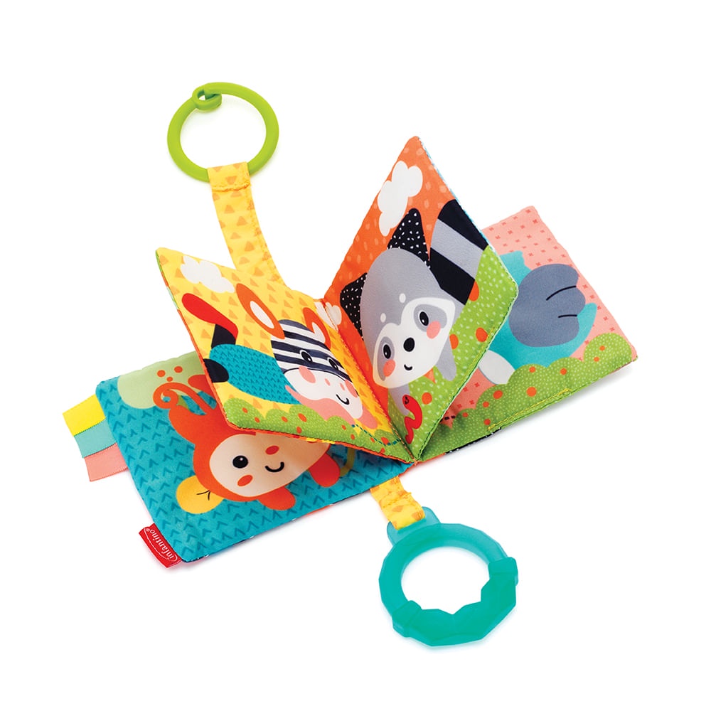 Infantino : Link & Squeak Animal Crinkle Book – โมบายหนังสือผ้าเสริมพัฒนาการ ลายเสือ