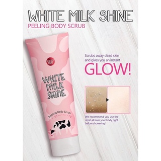 Cathy Doll White Milk Shine Peeling Body Scrub 320ml เจลน้ำนม สครับผิว เคที่ดอลล์ สครับขัดผิวขาว