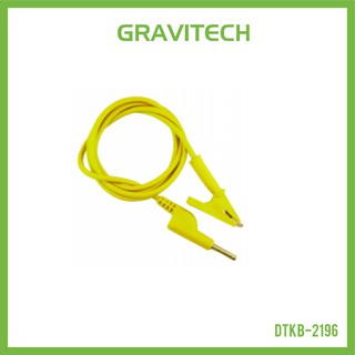 [Gravitechthai]4mm Banana to Alligator Clip Jack Cable 1 Meter - Yellow