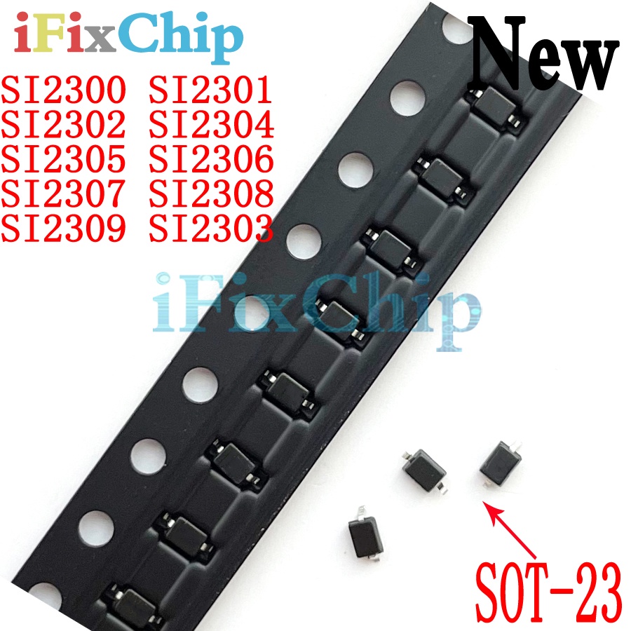 ยี่ห้อใหม่ SOT23 SI2300 SI2301 SI2302 SI2304 SI2305 SI2306 SI2307 SI2308 SI2309 SI2303 50 ชิ้น
