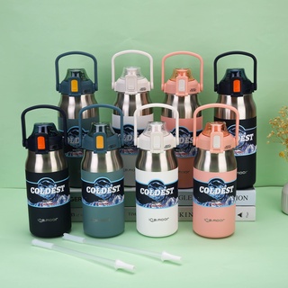 ICE MOOR 💥รุ่นใหม่💥 กระบอกน้ำเก็บอุณหภูมิร้อน-เย็น ขนาดบรรจุ 1300 ml และ 1700ml มี 4 สี ให้เลือก พร้อมหูหิ้ว