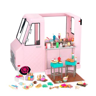 Our Generation Dolls ( OG Dolls ) ตุ๊กตาโอจี - Sweet Stop Ice Cream Truck - Pink รถไอศกรีมสีชมพูสำหรับตุ๊กตาโอจี