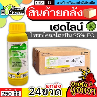 💥💥 สินค้ายกลัง 💥💥 เฮดไลน์ 250ซีซี*24ขวด (ไพราโคสโตรบิน 25%) สารป้องกันกำจัดโรคพืชประสิทธิภาพสูง และชั้นสูง